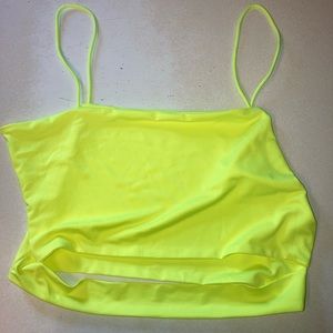 SHEIN yellow crop top in size medium